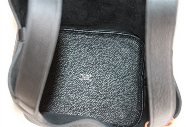 Fake & Replica Hermes Picotin Double Shoulder Bag Black 509060